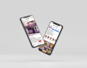 Mockup d'un écran avec compte Instagram de l'épicerie O'Hanout - Sarah La Selva