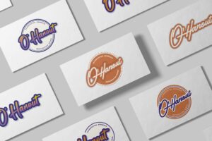 Mockup de carte avec proposition de logos pour O'Hanout - Sarah La Selva