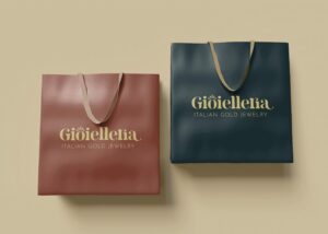 Mockup - Sacs imprimés avec logo de marque Gioielleria - Sarah La Selva