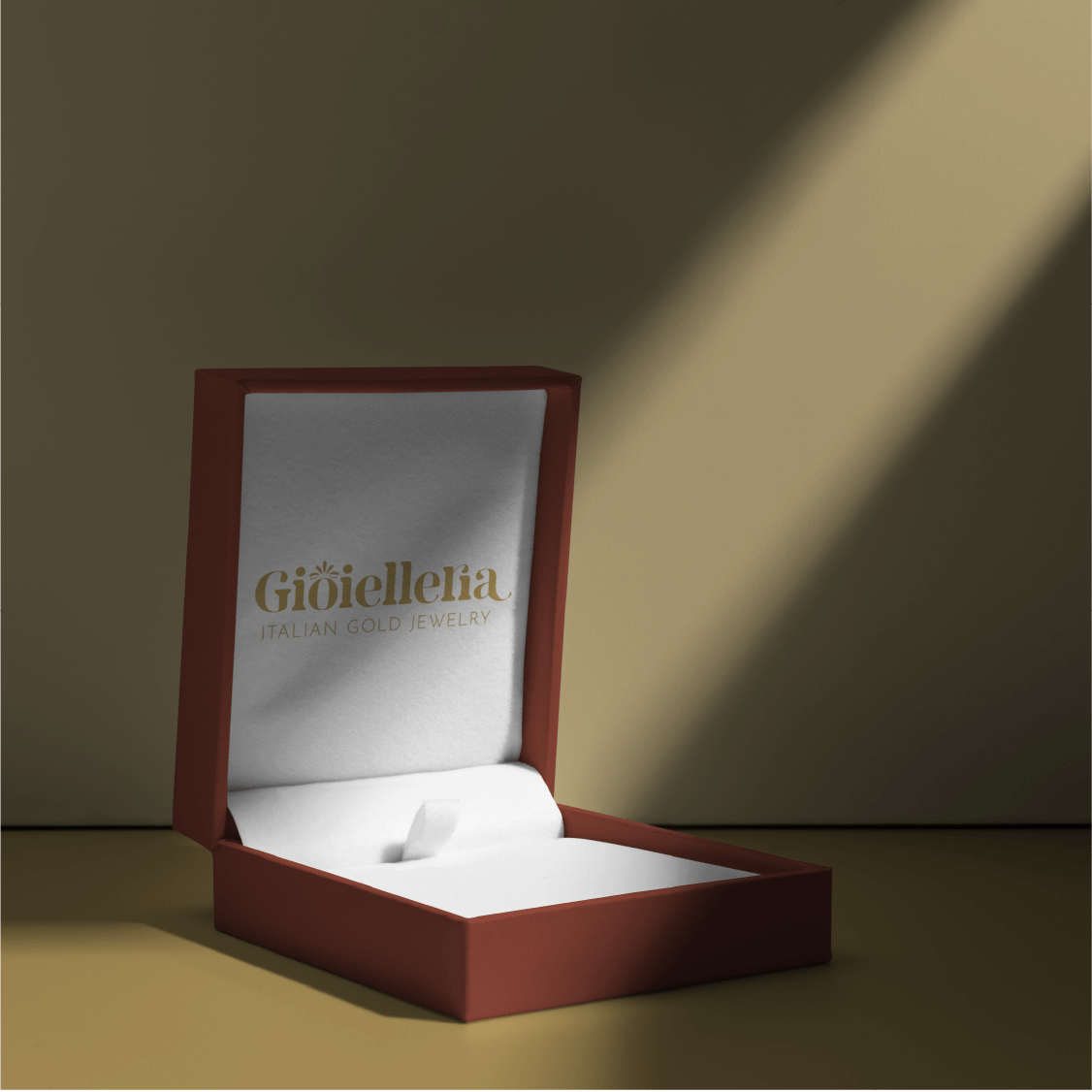 Mockup - Boite à bijoux avec logo de marque Gioielleria - Sarah La Selva