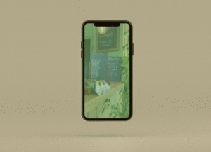 Mockup - Flyer animé sur un écran de smartphone pour l'épicerie de CBD "MHA Nature" - Sarah La Selva