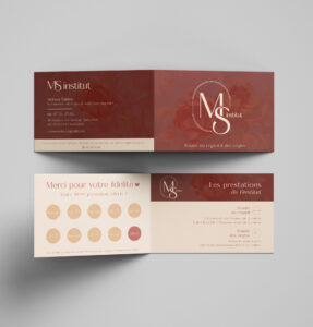 Cartes de visite et fidélité MS Institut